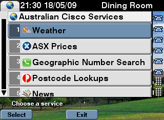 Cisco IP Phone screenshot